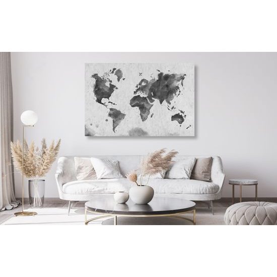 Obraz na korku šedá mapa v retro dizajne