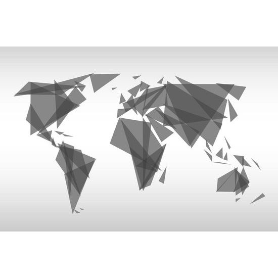 Obraz na korku geometrická moderná šedá mapa