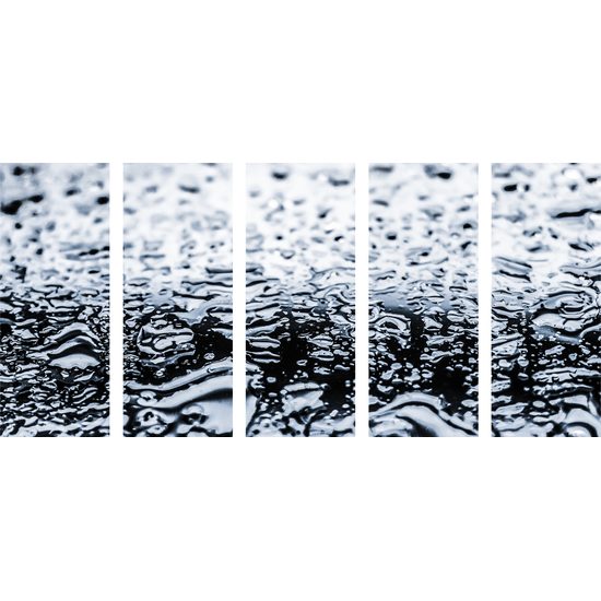 5-dielny obraz zem po daždi