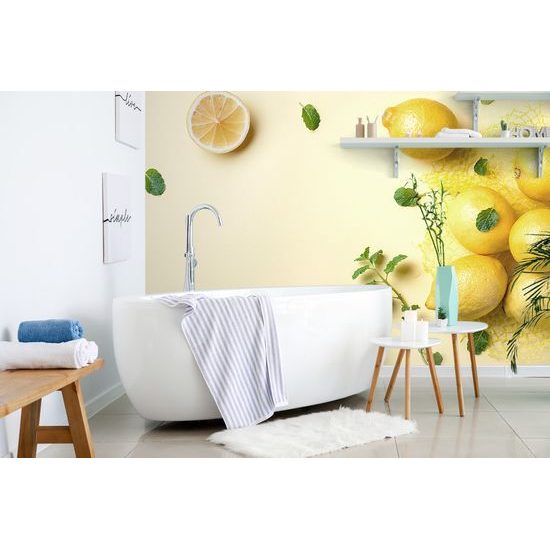 Samolepiaca fototapeta zátišie z citrónov a mäty