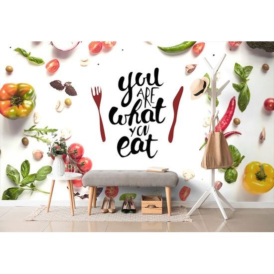 Samolepiaca tapeta so zeleninou You are what you eat