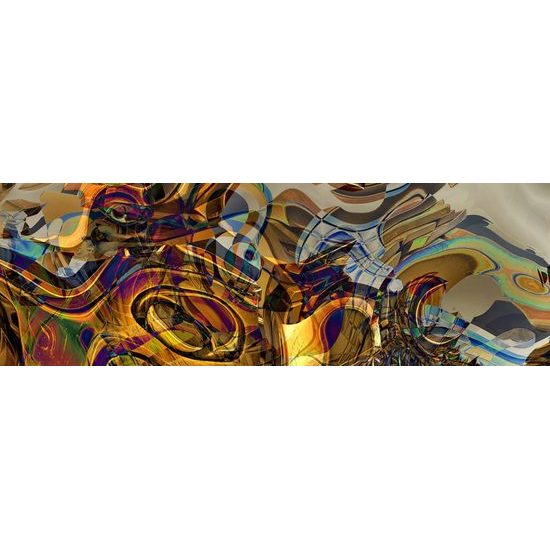 Obraz abstraktné umenie v zlatom prevedení