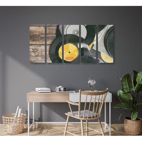 5-dielny obraz klasická vinylová platna