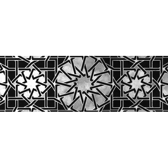 Obraz strieborná mandala v čiernobielom prevedení