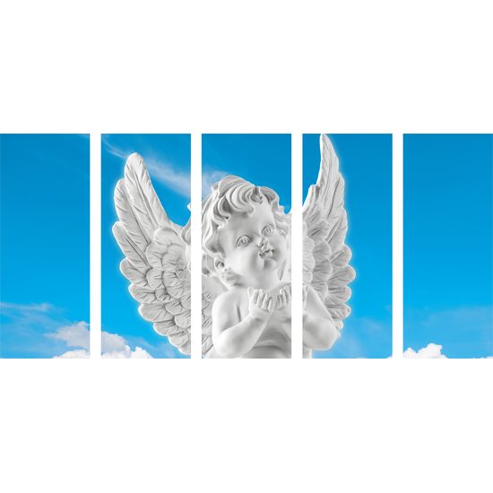 5-dielny obraz anjel na oblohe