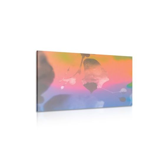 Obraz nádherný list v pastelových farbách