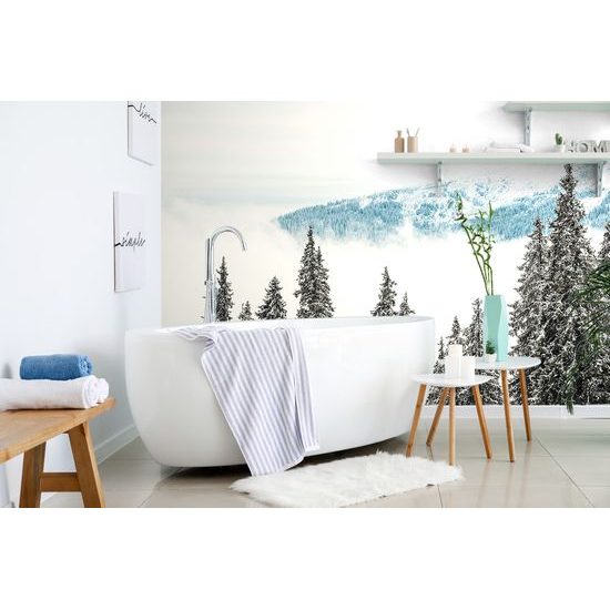 Fototapeta stromy pokryté čerstvým snehom