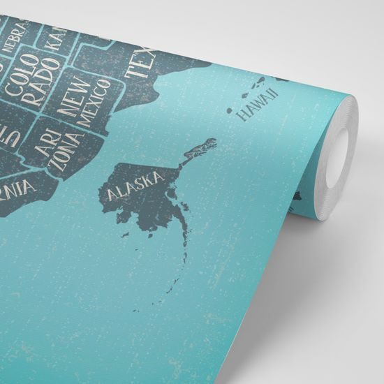 Tapeta moderná mapa USA s modrým pozadím