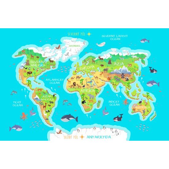 Obraz detská obrázková mapa