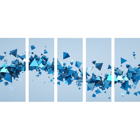 5-dielny obraz lietajúce trojuholníky