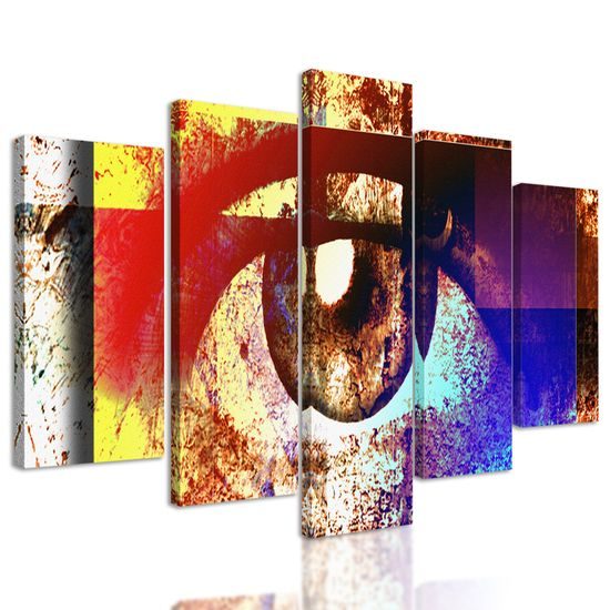 5-dielny obraz abstraktné znázornenie oka