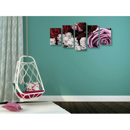 5-dielny obraz nádherná sviatočná kytica