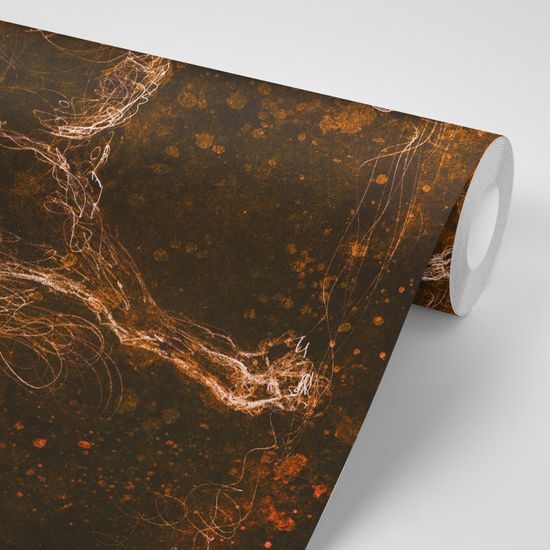 Zaujímavá samolepiaca tapeta kôň na abstraktnom pozadí