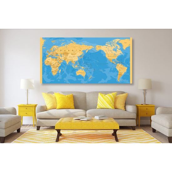 Obraz mapa sveta v nevšednom prevedení