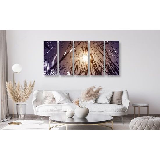 5-dielny obraz lúka v umeleckom prevedení