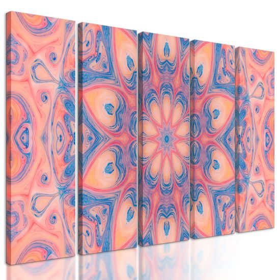5-dielny obraz jemná mandala