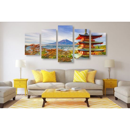 5-dielny obraz krása Japonska