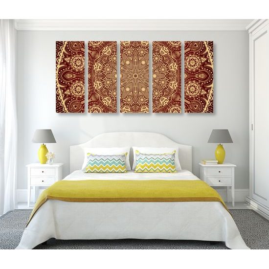 5-dielny obraz bodrová luxusná Mandala