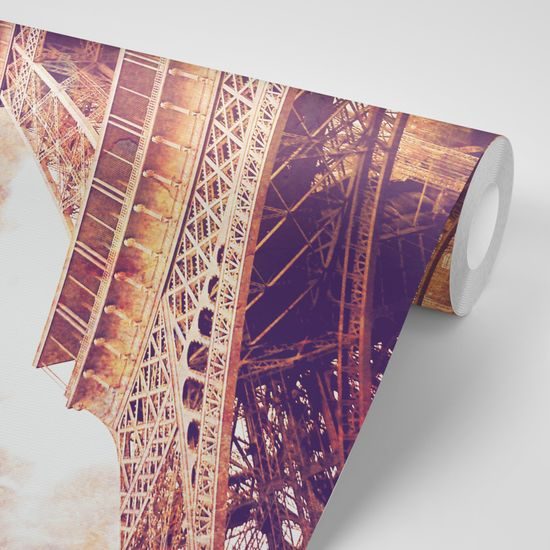 Samolepiaca tapeta Eiffelova veža v retro prevedení