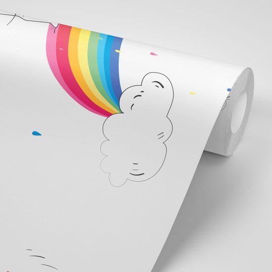 Samolepiaca tapeta dúhový dážď