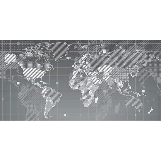 Obraz mapa sveta v modernom prevedení