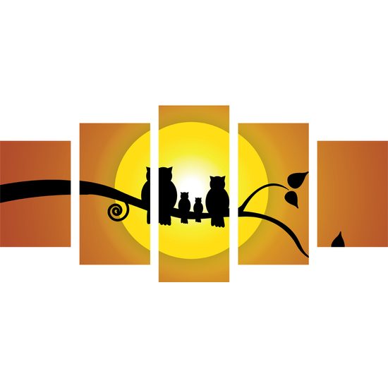 5-dielny obraz šťastná rodinka