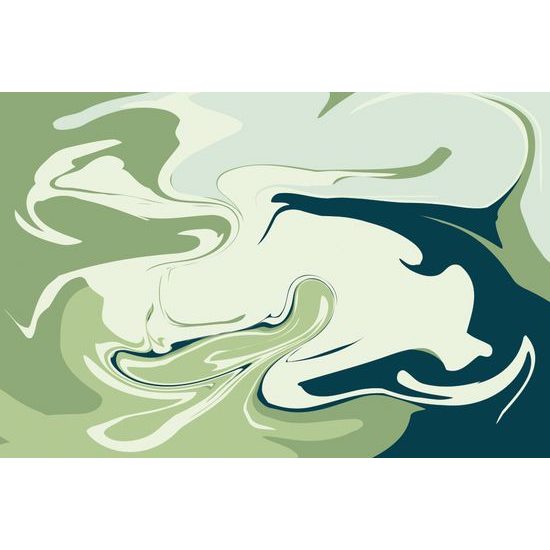 Samolepiaca tapeta zelená umelecká abstrakcia