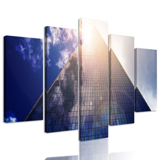 5-dielny obraz krása modernej architektúry