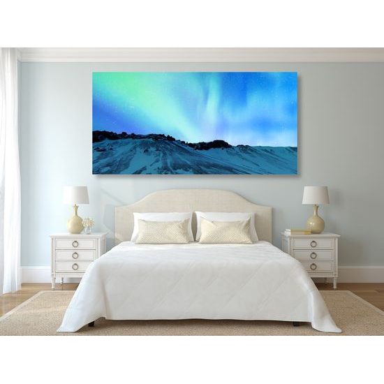 Obraz nočná nórska obloha