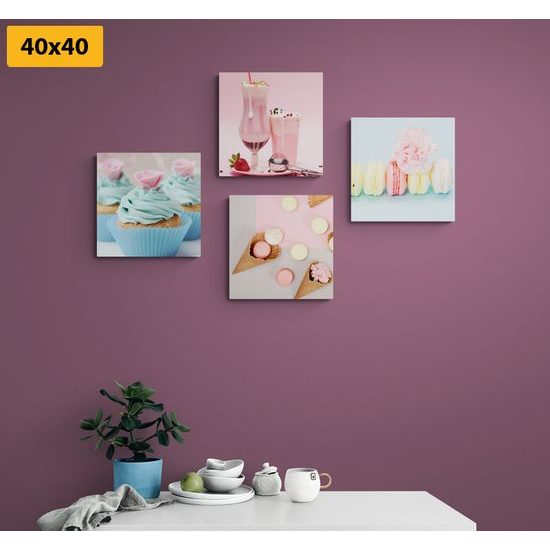 Set obrazov lákavé zákusky