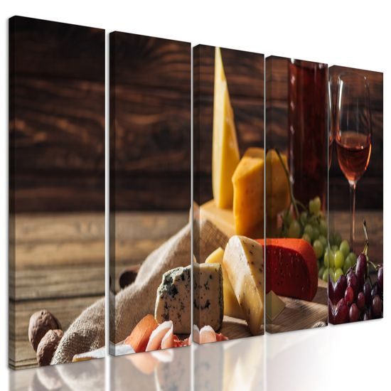 5-dielny obraz romantická večera