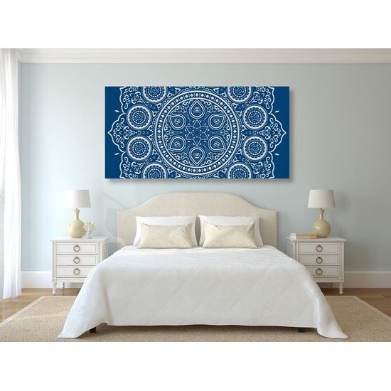 Obraz nežná Mandala na modrom pozadí
