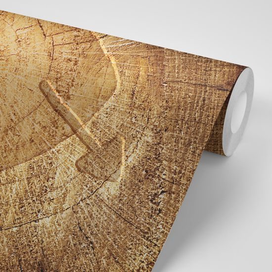 Samolepiaca fototapeta srdce so šípom na pni