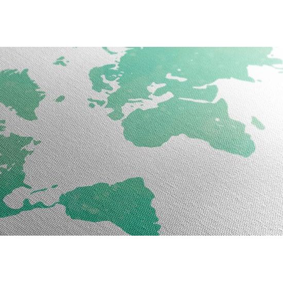 Obraz zaujímavá mapa sveta v zelenom prevedení