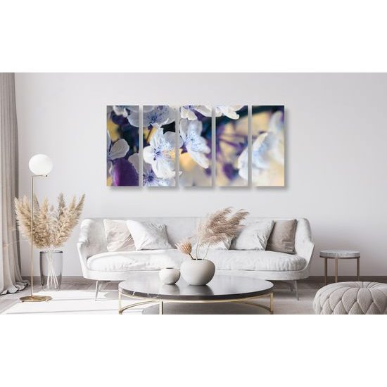 5-dielny obraz nádherné kvety čerešne