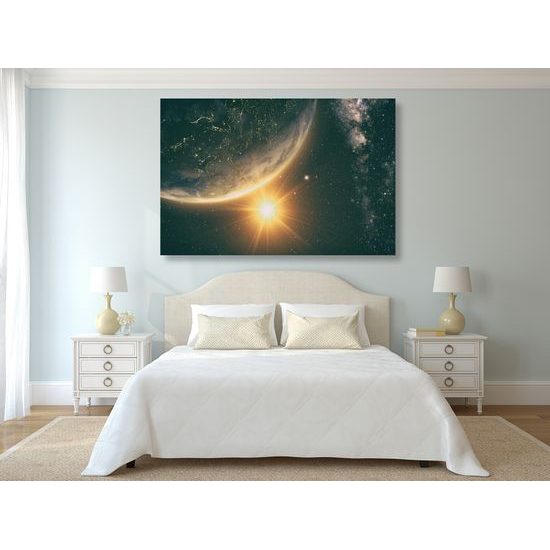 Obraz planéta zem z vesmírnej stanice