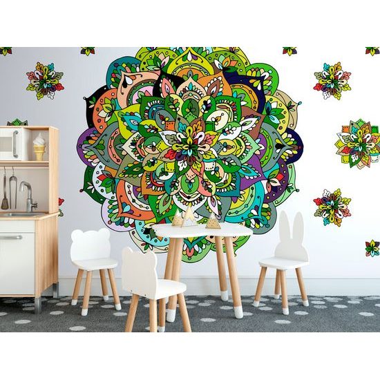 Tapeta zaujímavá Mandala s nádychom do zelena