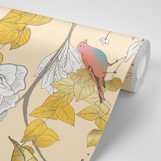 Samolepiaca tapeta krásne vtáčiky na konároch