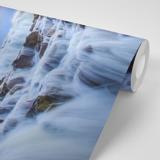 Zaujímavá samolepiaca fototapeta krásne vodopády na Islande