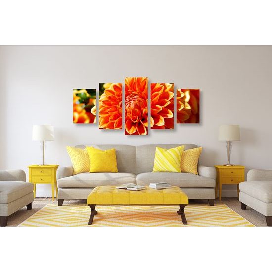 5-dielny obraz dychberúca dália