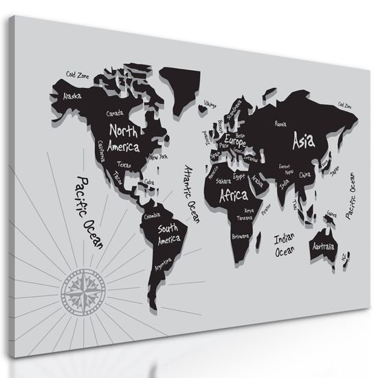 Obraz zaujímava mapa sveta
