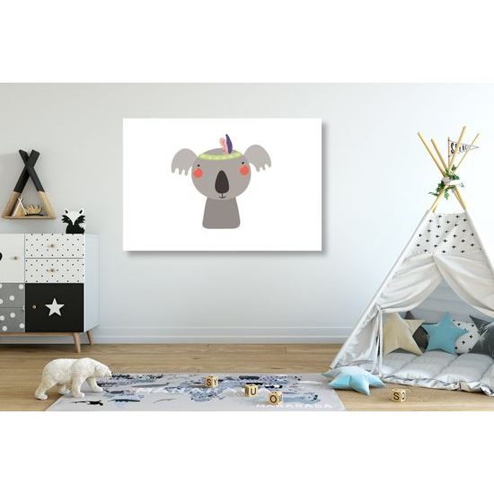 Obraz roztomilá koala s indiánskymi pierkami