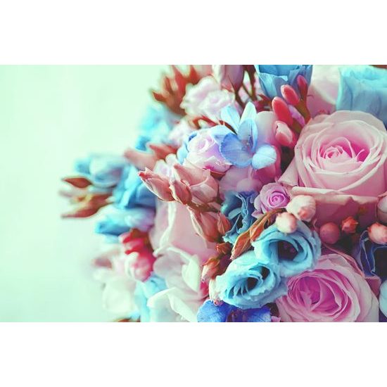 Obraz kytica ruží v pastelových farbách