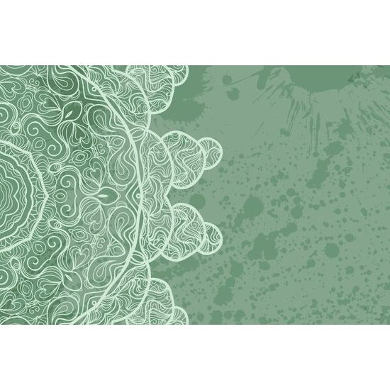 Obraz zelená Mandala s abstraktnými prvkami