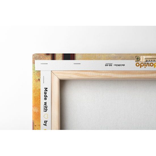 Obraz nádherný kvet v oranžovom ráme