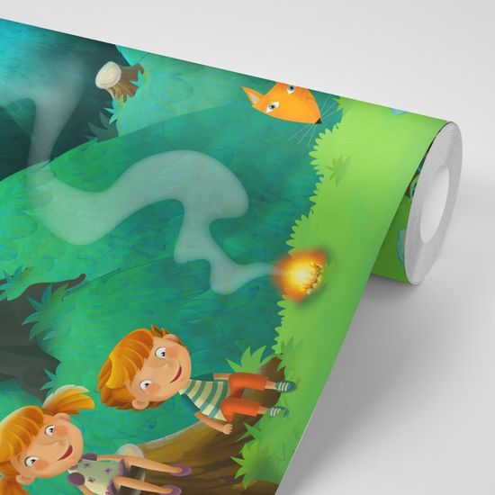 Tapeta stretnutie pri ohníku