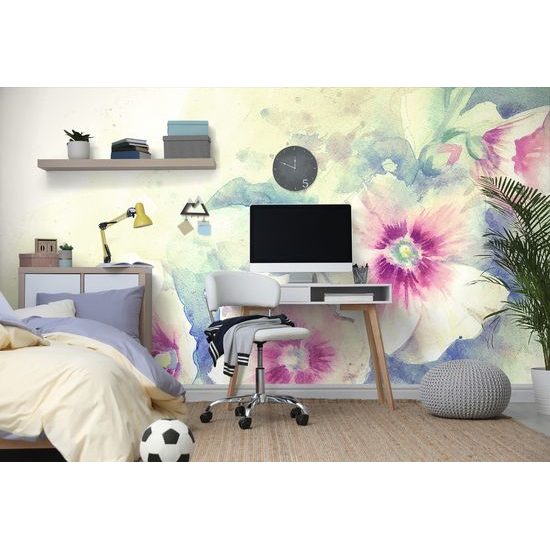 Samolepiaca tapeta maľba pôvabných kvetov