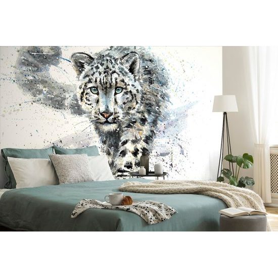 Samolepiaca tapeta kresba dravého leoparda