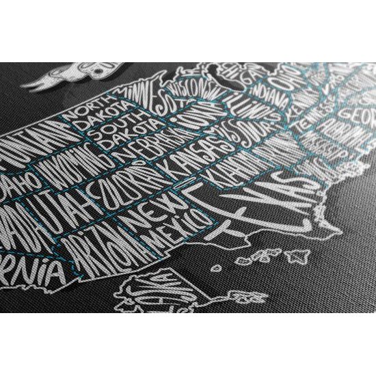 Obraz abstraktná mapa USA