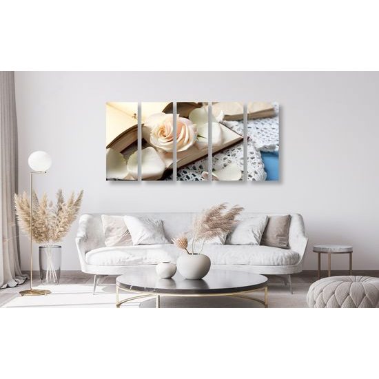 5-dielny obraz ruža a tajný kľúč